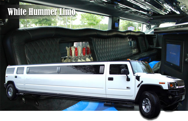 White-Hummer-Limo H2